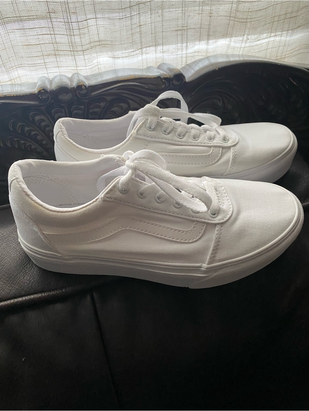 Vans Youth Classic White Canvas Sneakers